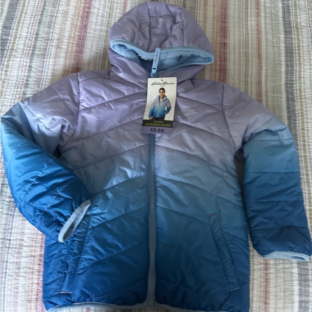Eddie Bauer Kids' Purple and Blue Puffer Jacket